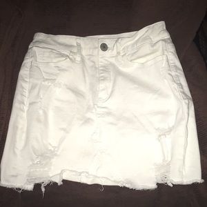 White ripped skirt